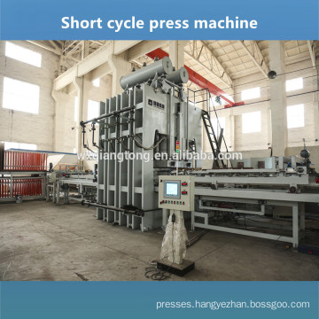 Semi-automatic & automatic veneer laminating hot press line